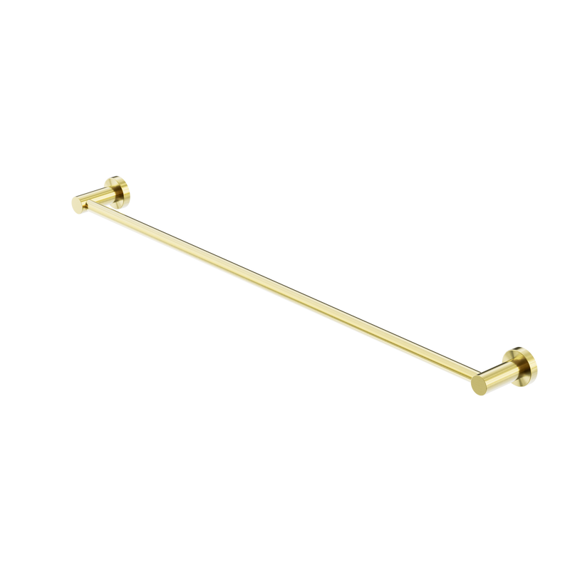Mecca Single Towel Rail 800mm Brushed Gold