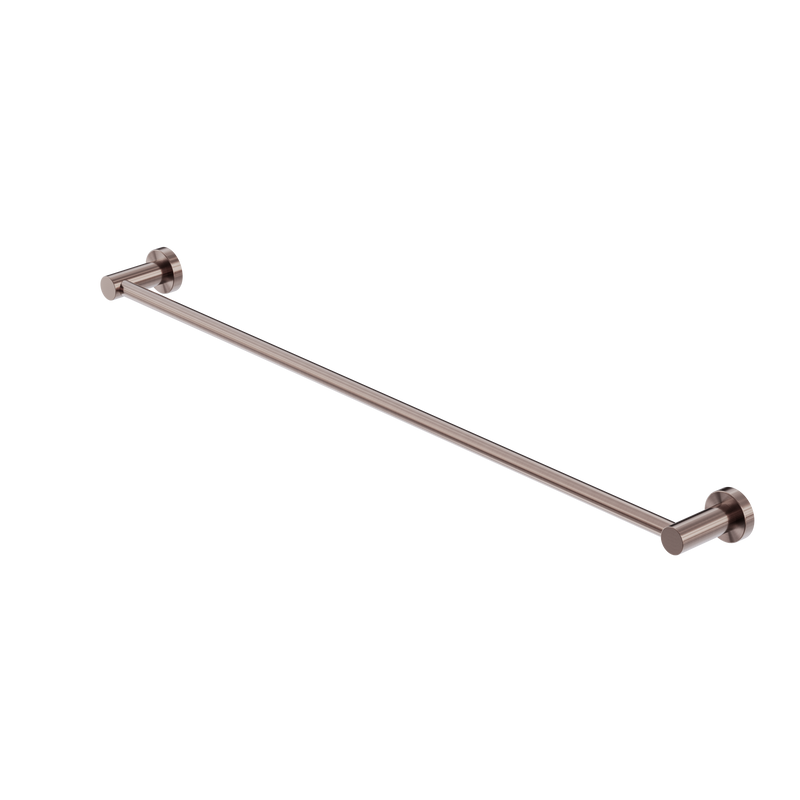 Mecca Single Towel Rail 800mm Brushed Bronze