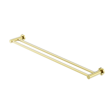 Mecca Double Towel Rail 800mm Brushed Gold