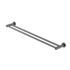 Mecca Double Towel Rail 800mm Gun Metal