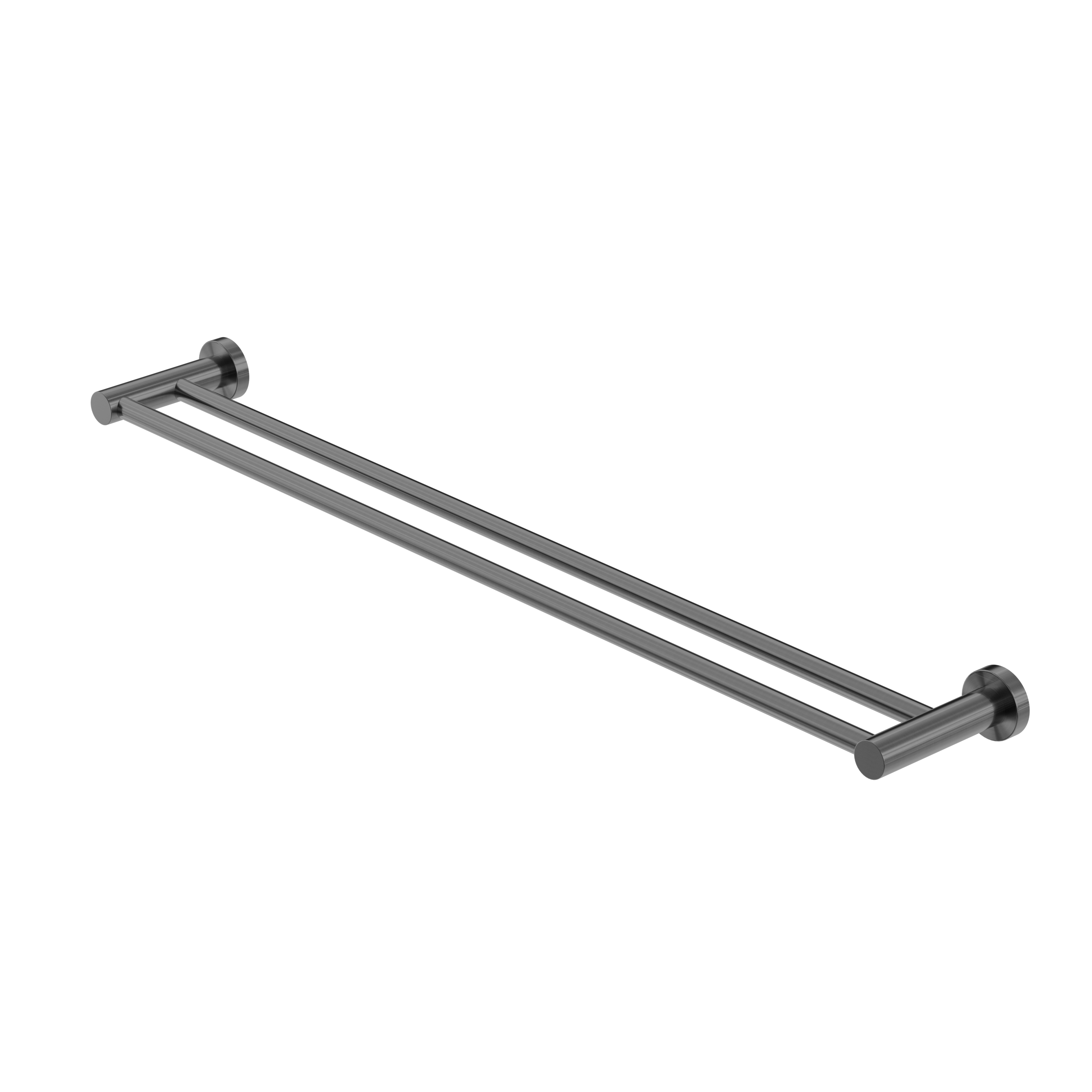 Mecca Double Towel Rail 800mm Gun Metal