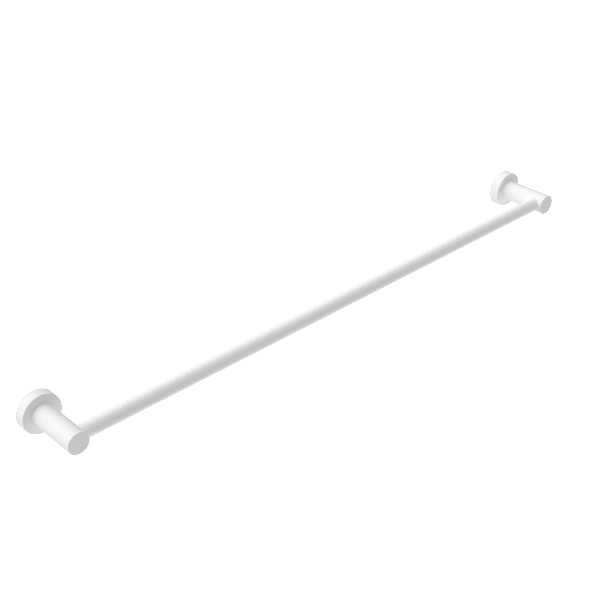 Mecca Single Towel Rail 800mm Matte White