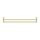 Mecca Double Towel Rail 800mm Brushed Gold