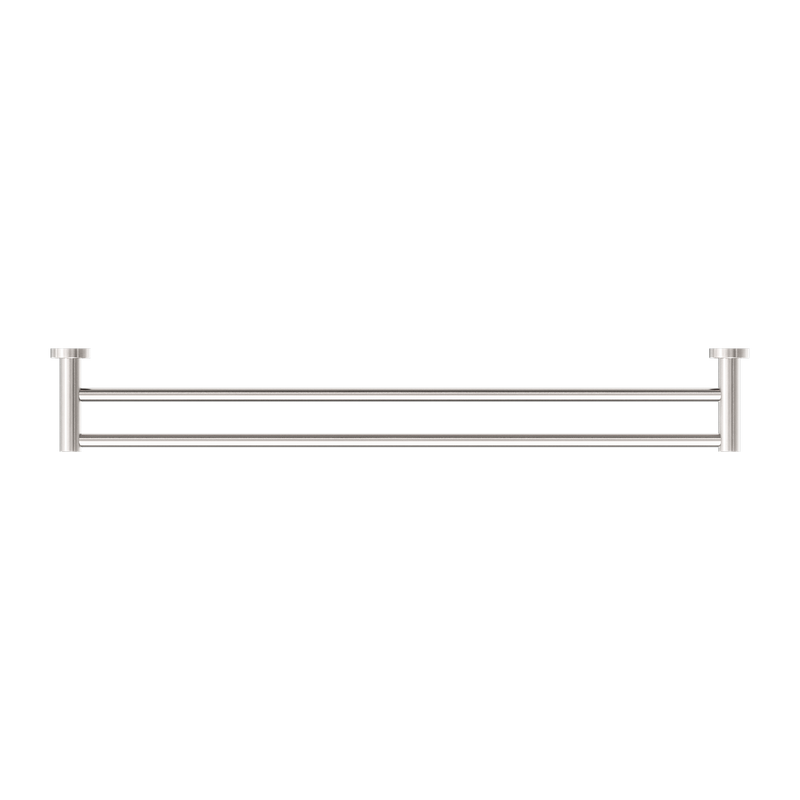 Mecca Double Towel Rail 800mm Brushed Nickel