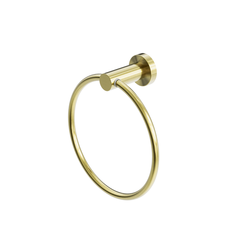 Mecca Hand Towel Ring Brushed Gold
