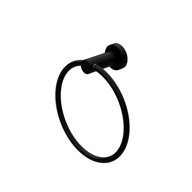 Mecca Hand Towel Ring Matte Black