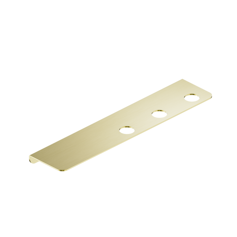 Mecca Triple Soap Bottle Holder With Shelf Brushed Gold