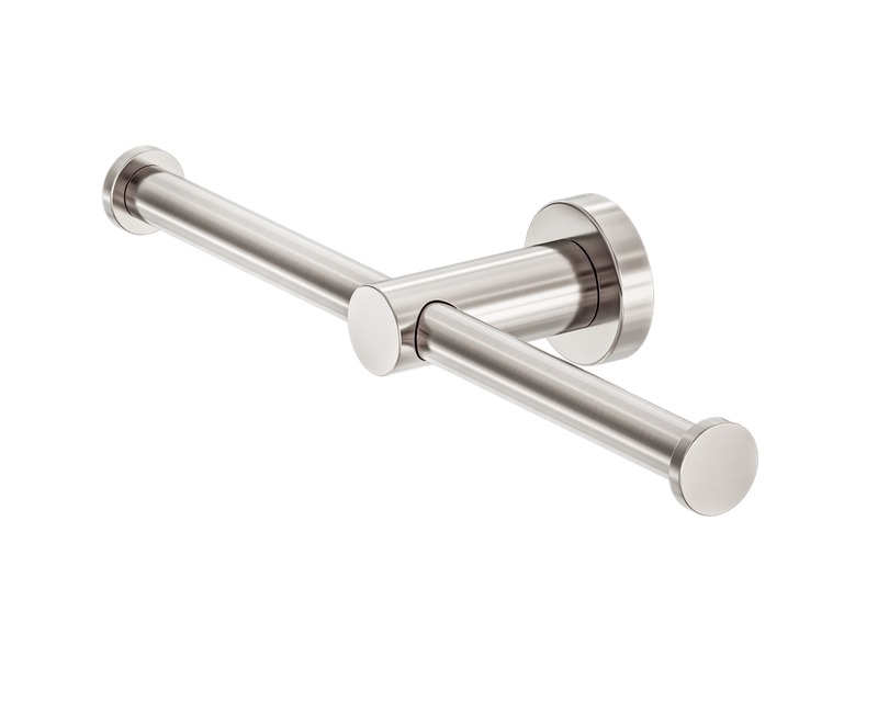 Mecca Double Toilet Roll Holder Brushed Nickel