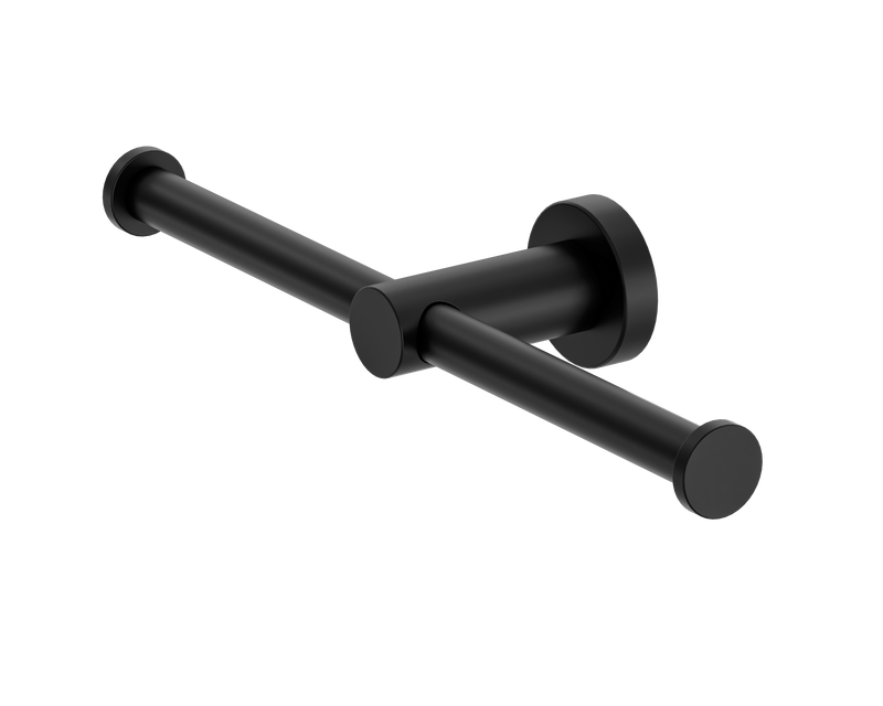 Mecca Double Toilet Roll Holder Matte Black