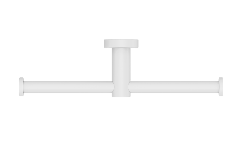 Mecca Double Toilet Roll Holder Matte White