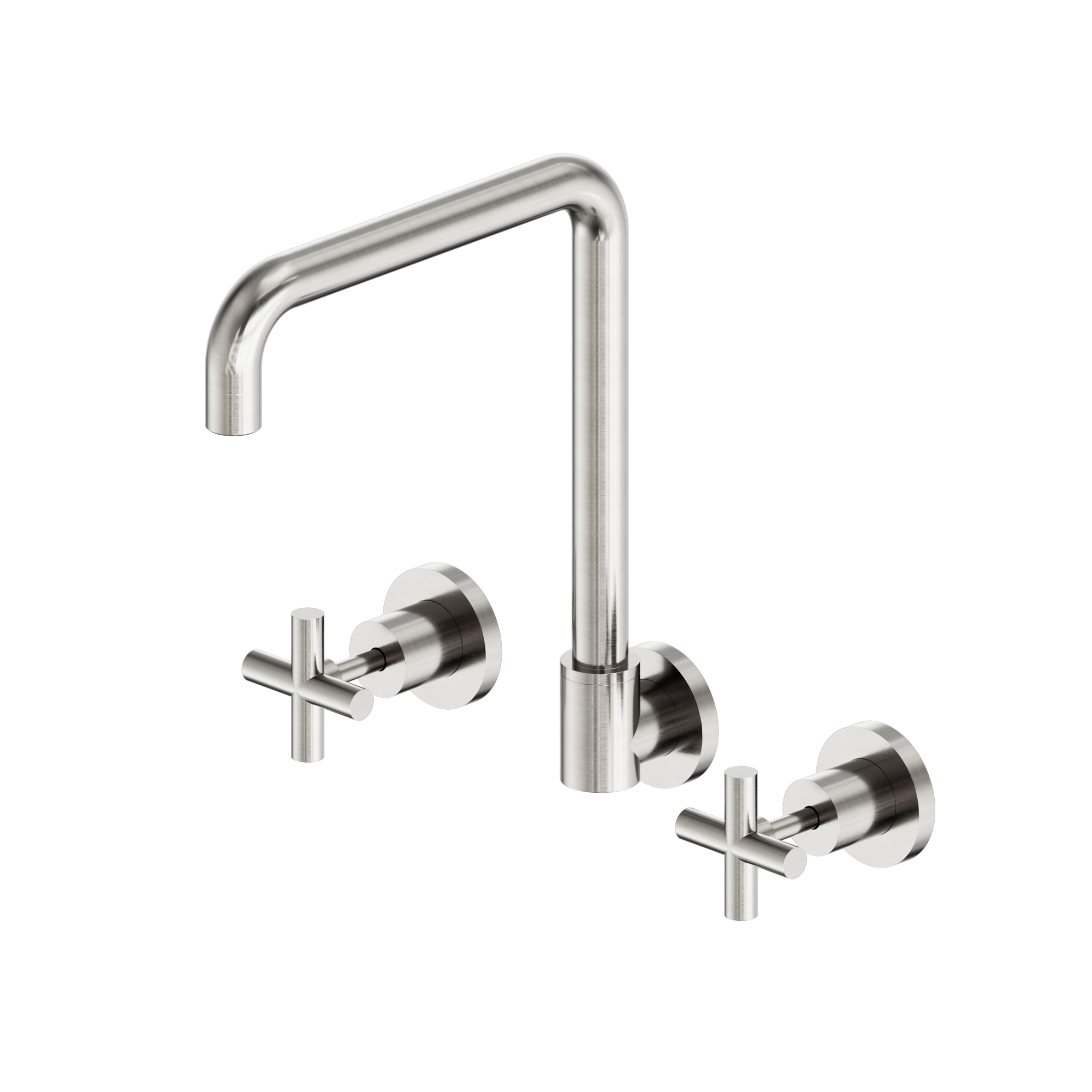 X Plus Wall Kitchen Set Swivel Spout Brushed Nickel
