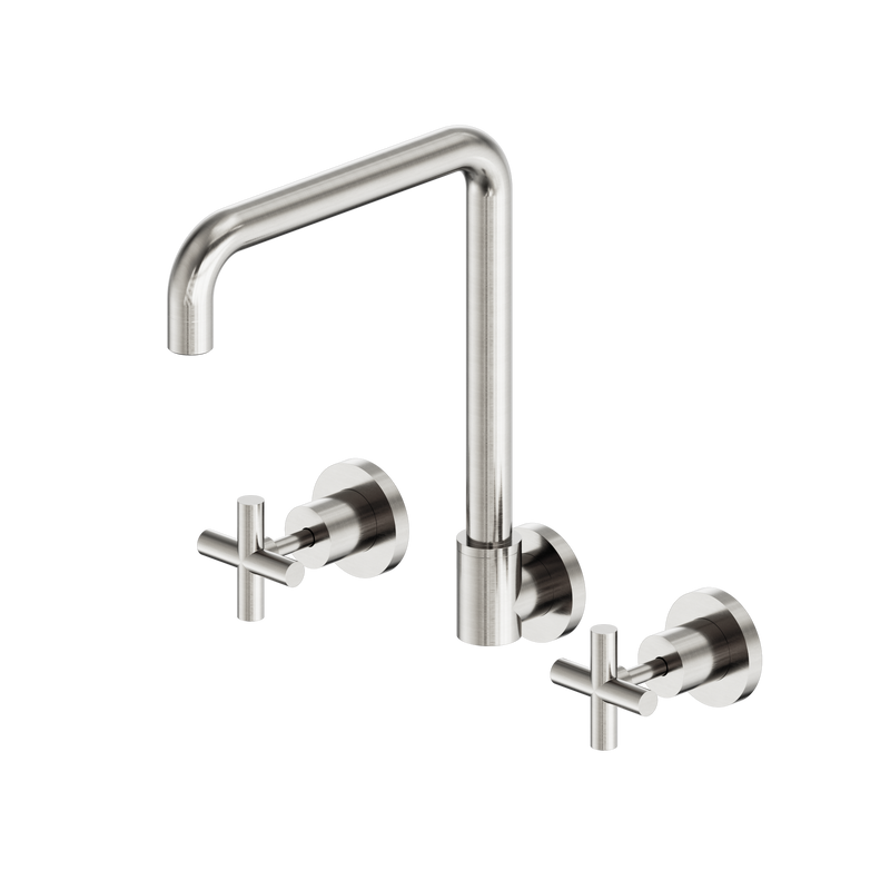 X Plus Wall Kitchen Set Swivel Spout Brushed Nickel