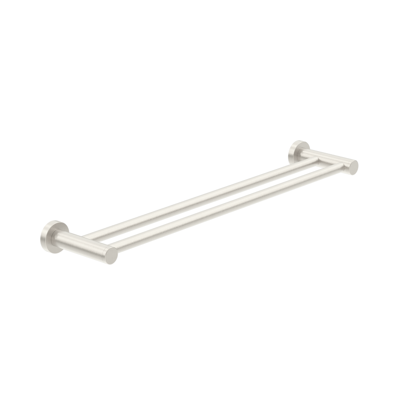 Dolce II Double Towel Rail 600mm Brushed Nickel