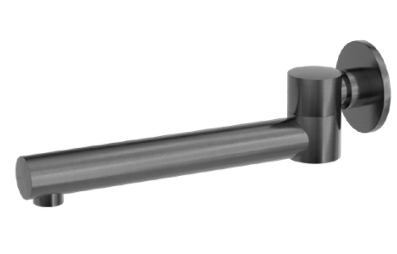 Dolce Wall Mounted Swivel Bath Spout Only Gun Metal