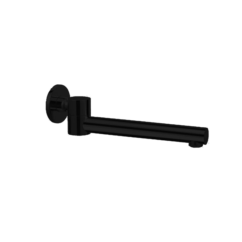 Dolce Wall Mounted Swivel Bath Spout Only Matte Black