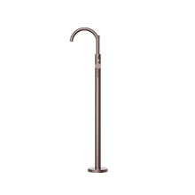 Mecca Round Freestanding Mixer With Hand Shower Brushed Bronze