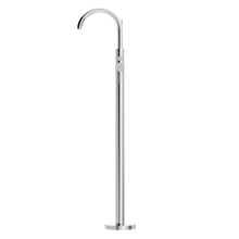 Mecca Round Freestanding Mixer With Hand Shower Chrome