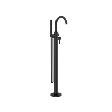 Mecca Round Freestanding Mixer With Hand Shower Matte Black