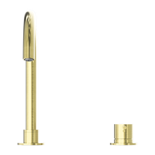 Mecca Hob Basin Mixer Round Swivel Spout Brushed Gold