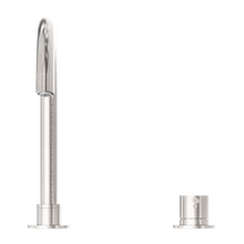 Mecca Hob Basin Mixer Round Swivel Spout Brushed Nickel