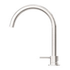 Mecca Hob Basin Mixer Round Swivel Spout Brushed Nickel