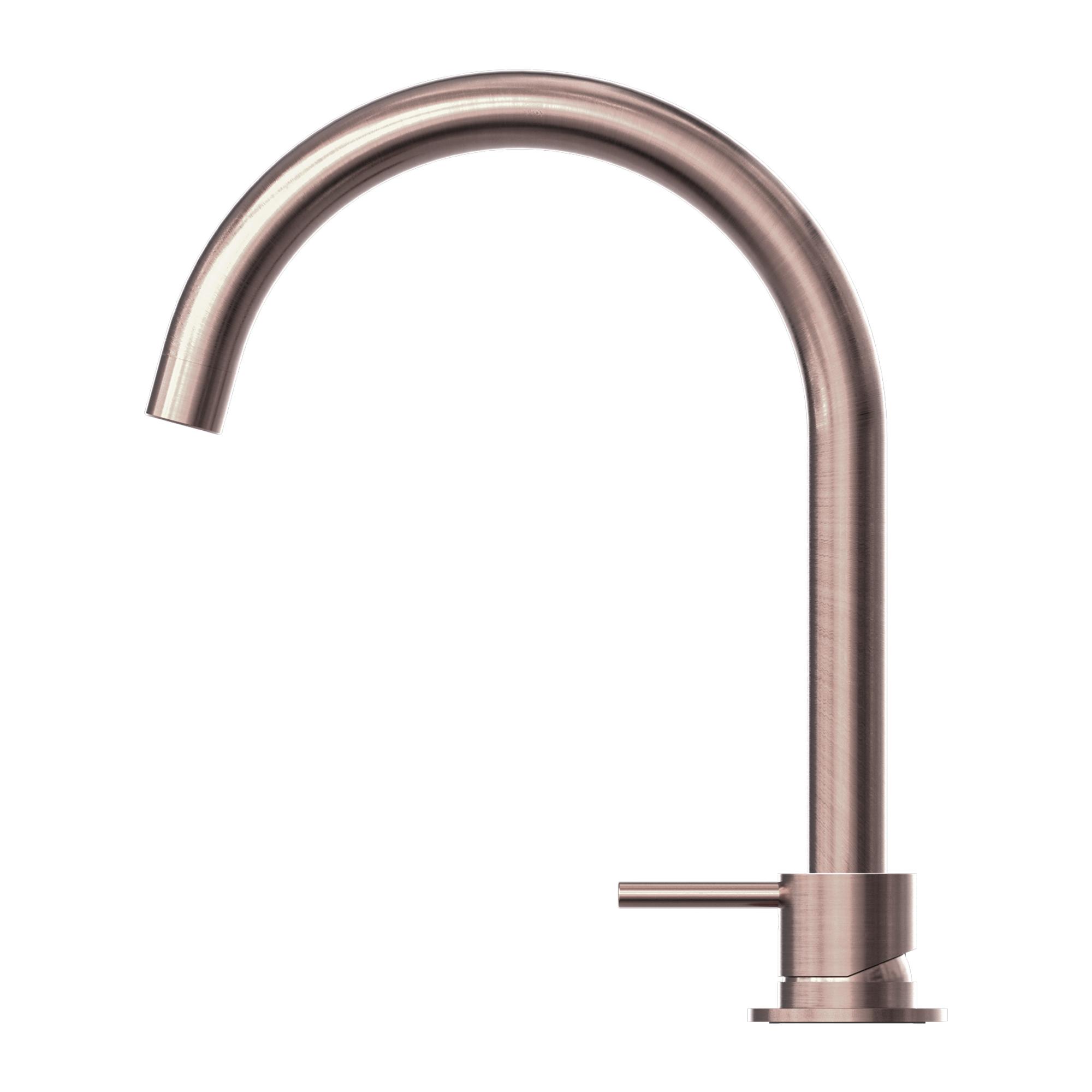 Mecca Hob Basin Mixer Round Swivel Spout Brushed Bronze