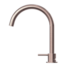 Mecca Hob Basin Mixer Round Swivel Spout Brushed Bronze