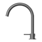 Mecca Hob Basin Mixer Round Swivel Spout Gun Metal