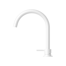 Mecca Hob Basin Mixer Round Swivel Spout Matte White