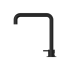Mecca Hob Basin Mixer Square Swivel Spout Matte Black