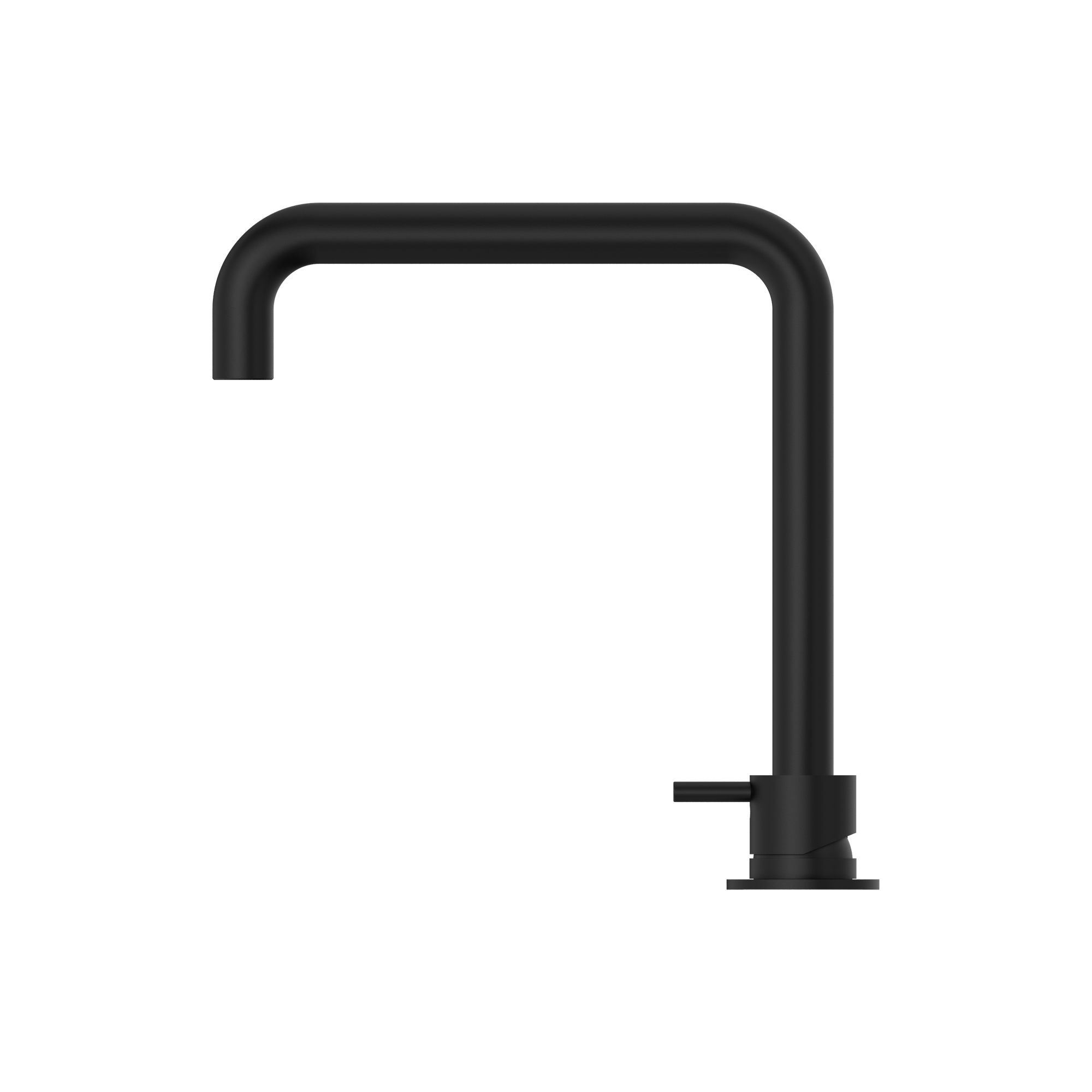 Mecca Hob Basin Mixer Square Swivel Spout Matte Black