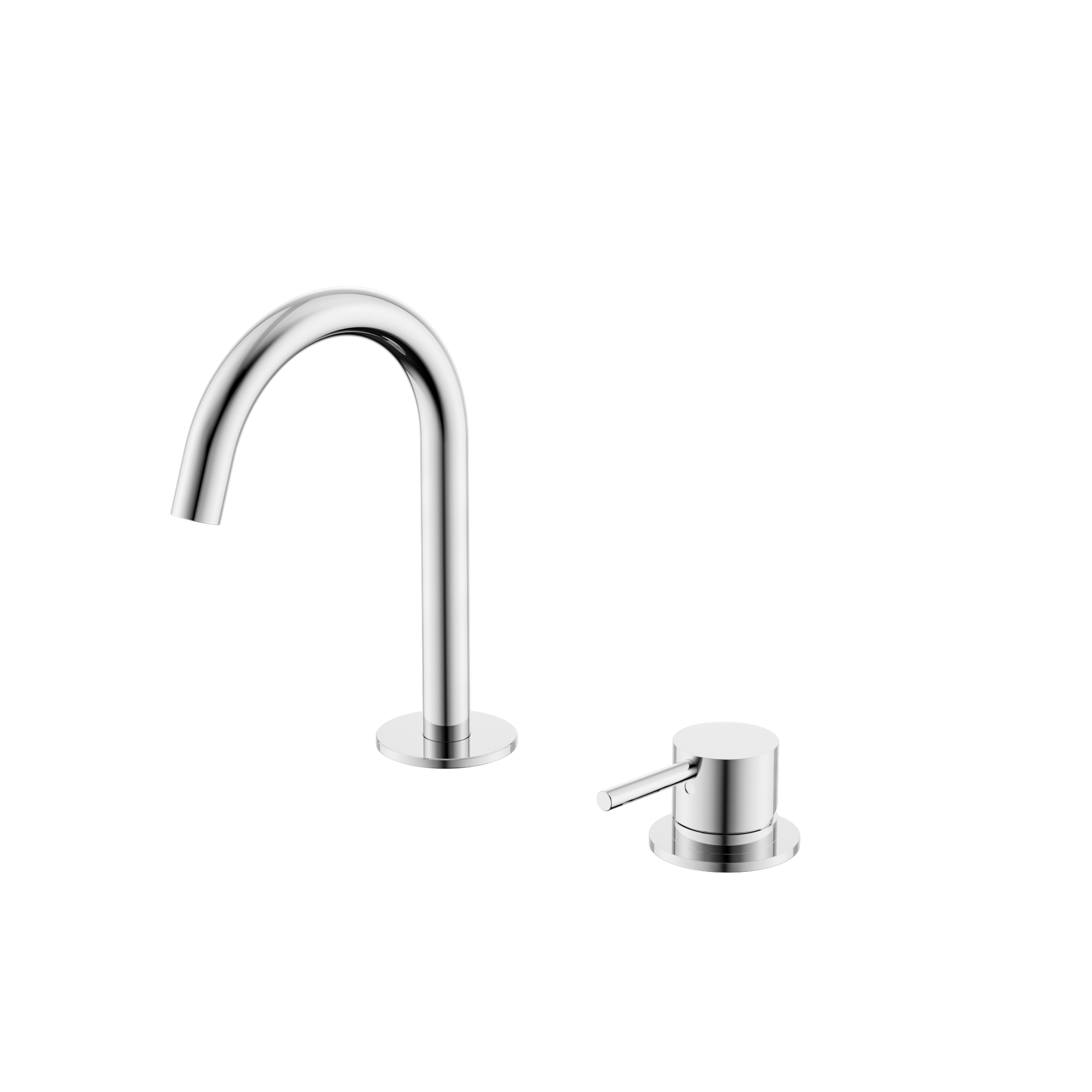 Mecca Hob Baisn Mixer Set Arc Spout Chrome