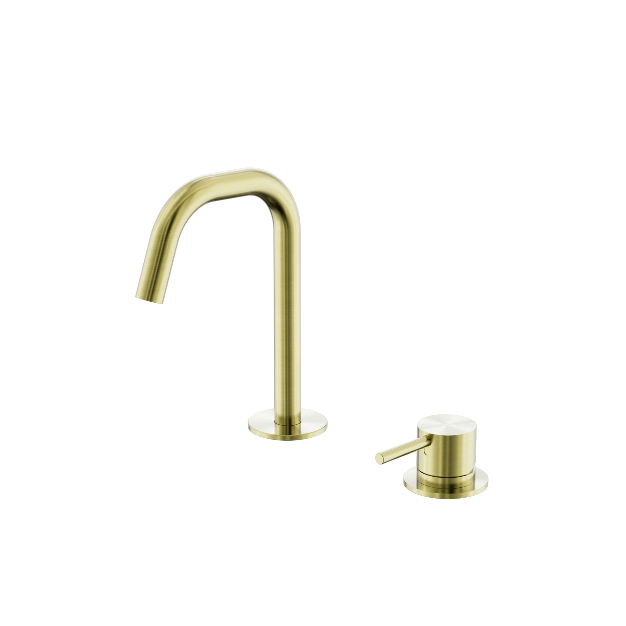 Mecca Hob Baisn Mixer Set Edge Spout Brushed Gold