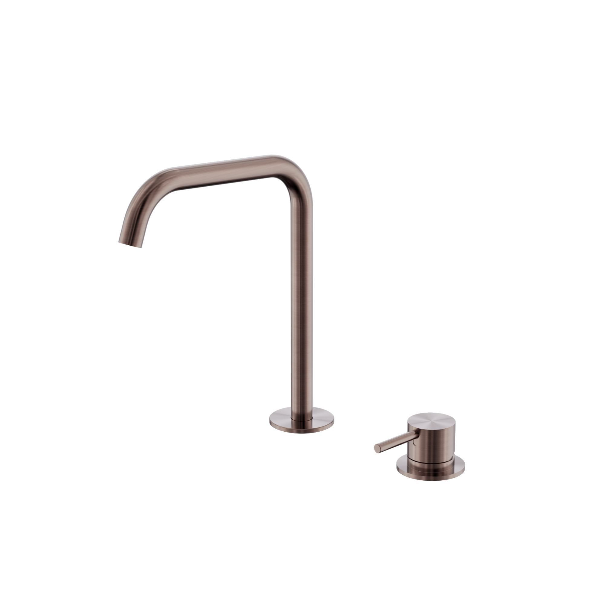 Mecca Hob Bath/Kitchen Mixer Set Edge Spout Brushed Bronze