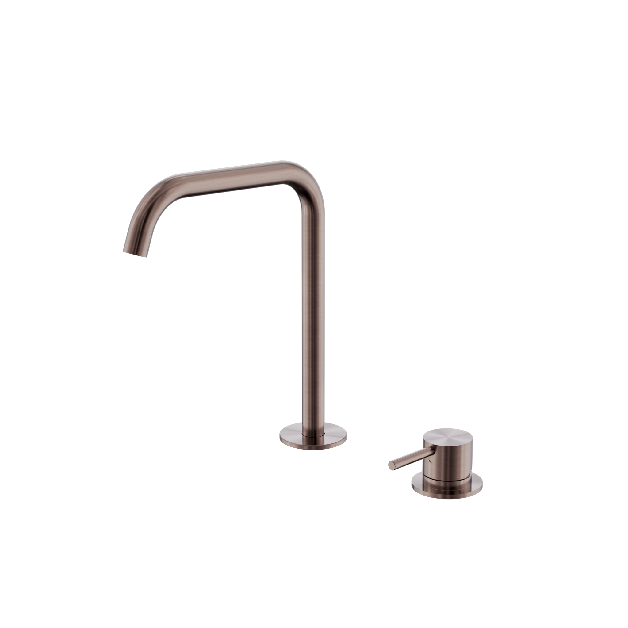 Mecca Hob Bath/Kitchen Mixer Set Edge Spout Brushed Bronze