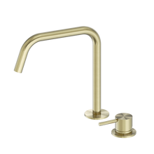Mecca Hob Bath/Kitchen Mixer Set Edge Spout II Brushed Gold