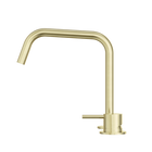 Mecca Hob Bath/Kitchen Mixer Set Edge Spout II Brushed Gold