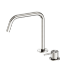 Mecca Hob Bath/Kitchen Mixer Set Edge Spout II Brushed Nickel