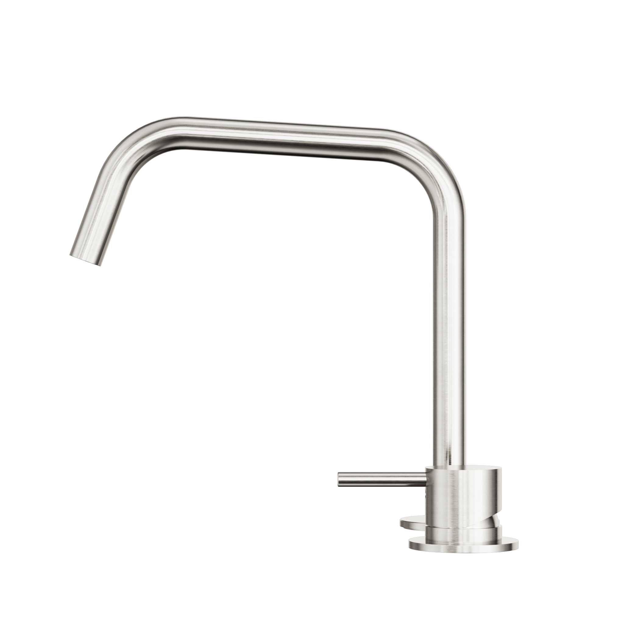 Mecca Hob Bath/Kitchen Mixer Set Edge Spout II Brushed Nickel