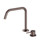 Mecca Hob Bath/Kitchen Mixer Set Edge Spout II Brushed Bronze