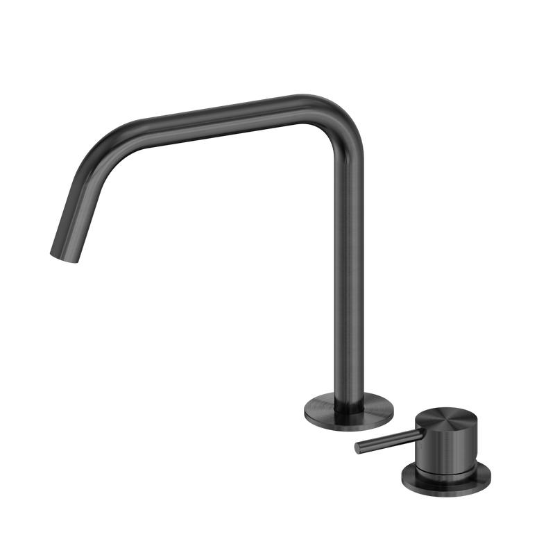 Mecca Hob Bath/Kitchen Mixer Set Edge Spout II Gun Metal