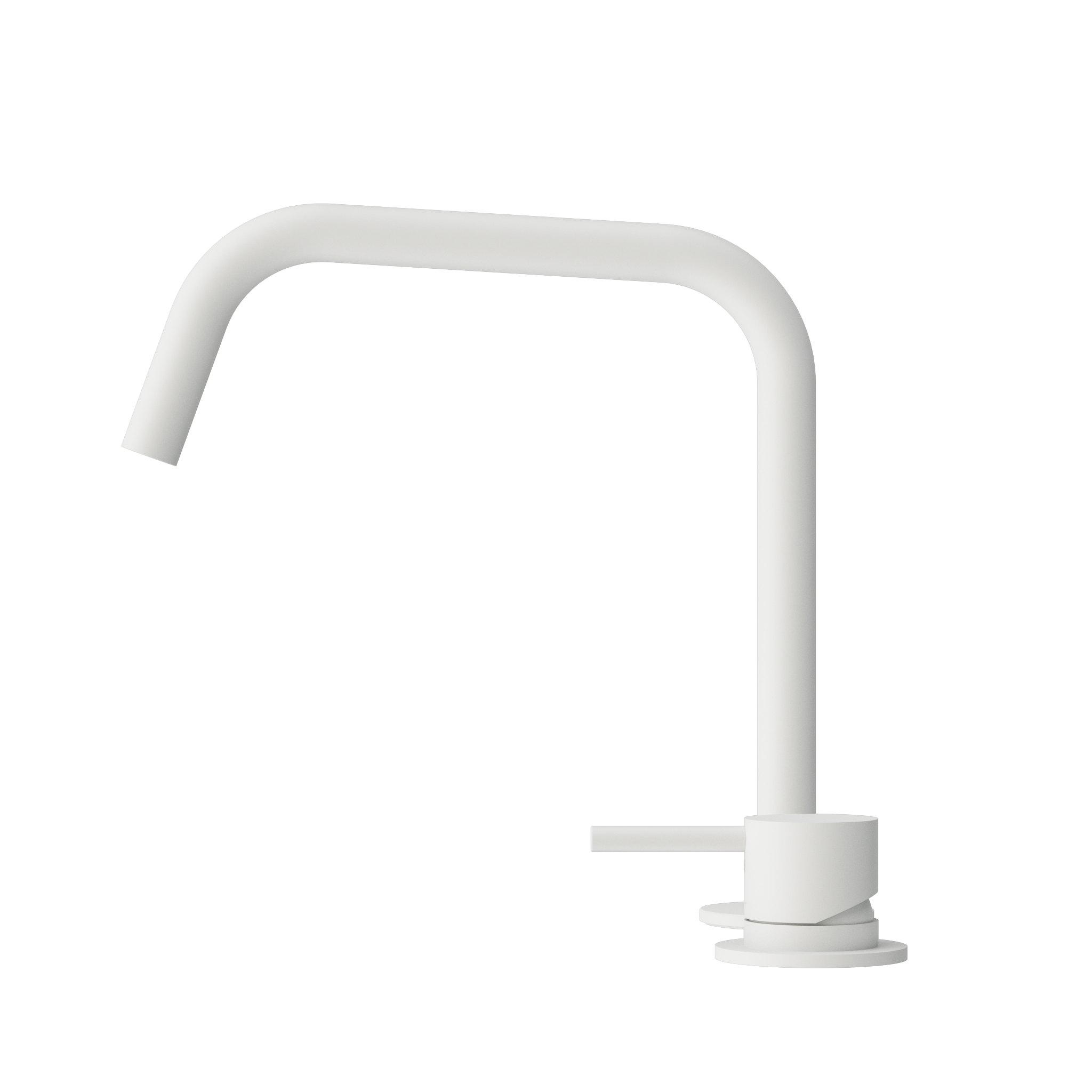 Mecca Hob Bath/Kitchen Mixer Set Edge Spout II Matte White