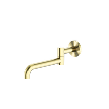 Mecca Wall Mounted Swivel Bath Spout Only 225mm Brushed Gold