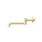 Mecca Wall Mounted Swivel Bath Spout Only 225mm Brushed Gold