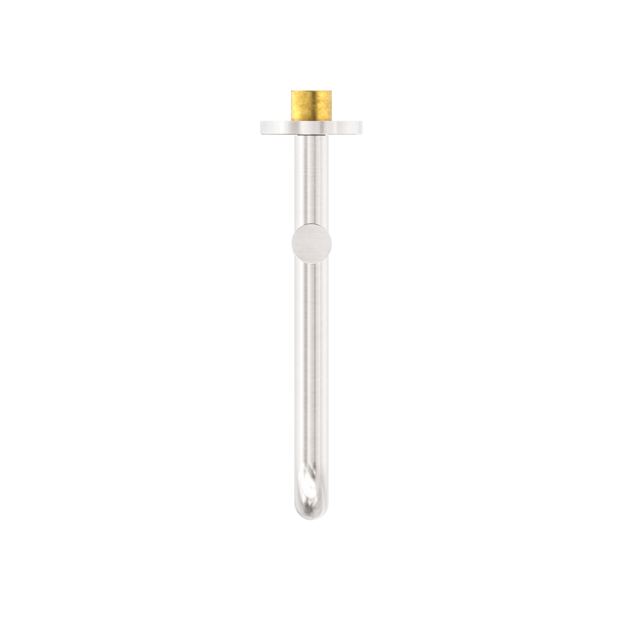 Mecca Wall Mounted Swivel Bath Spout Only 225mm Brushed Nickel