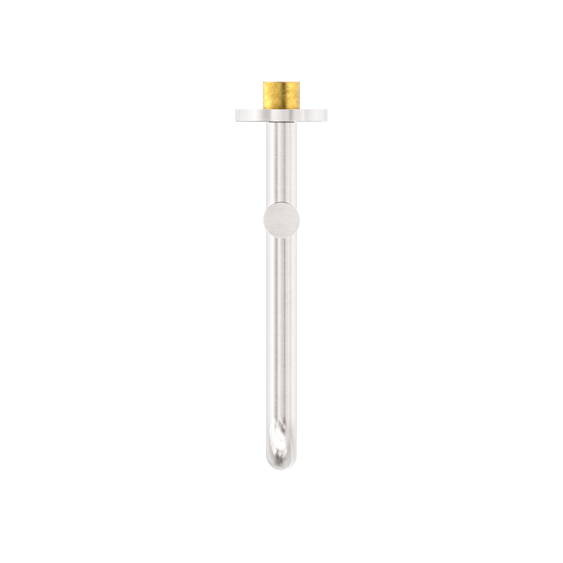 Mecca Wall Mounted Swivel Bath Spout Only 225mm Brushed Nickel