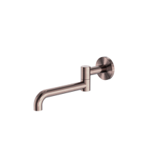 Mecca Wall Mounted Swivel Bath Spout Only 225mm Brushed Bronze