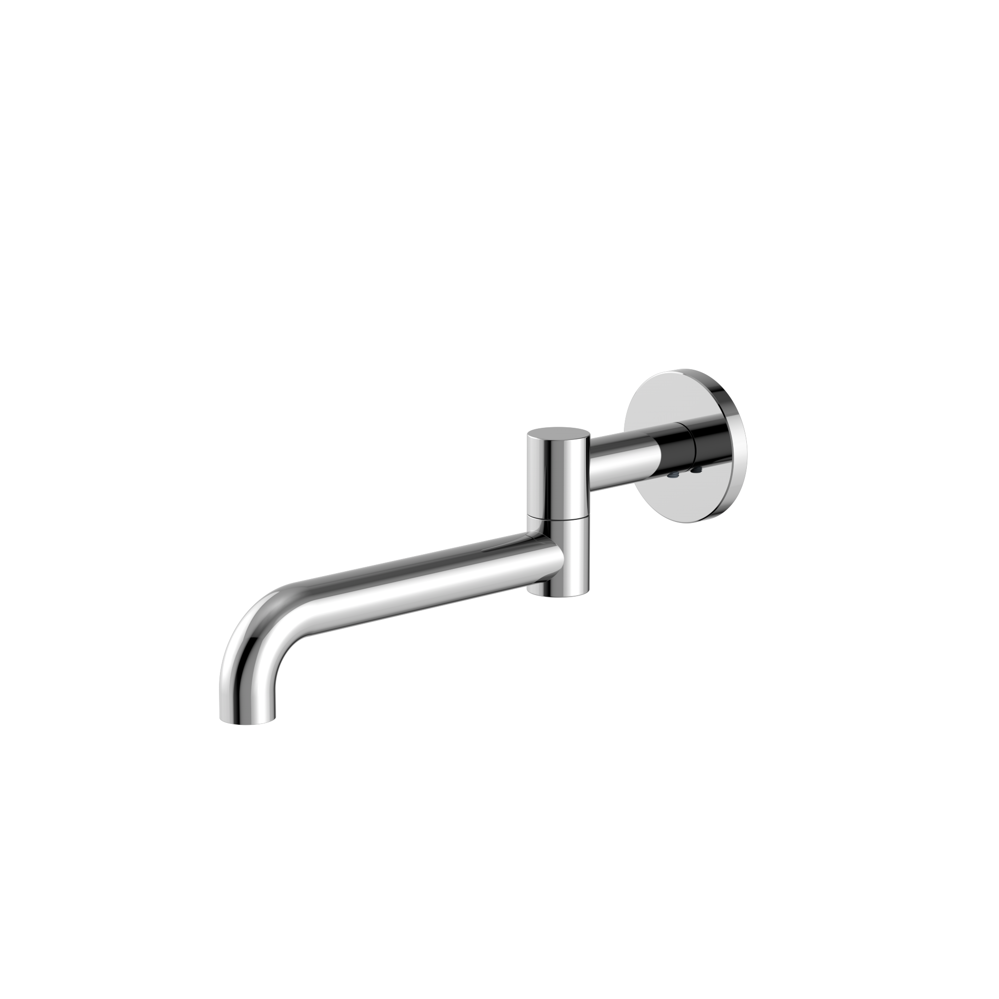 Mecca Wall Mounted Swivel Bath Spout Only 225mm Chrome