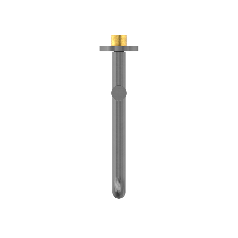 Mecca Wall Mounted Swivel Bath Spout Only 225mm Gun Metal