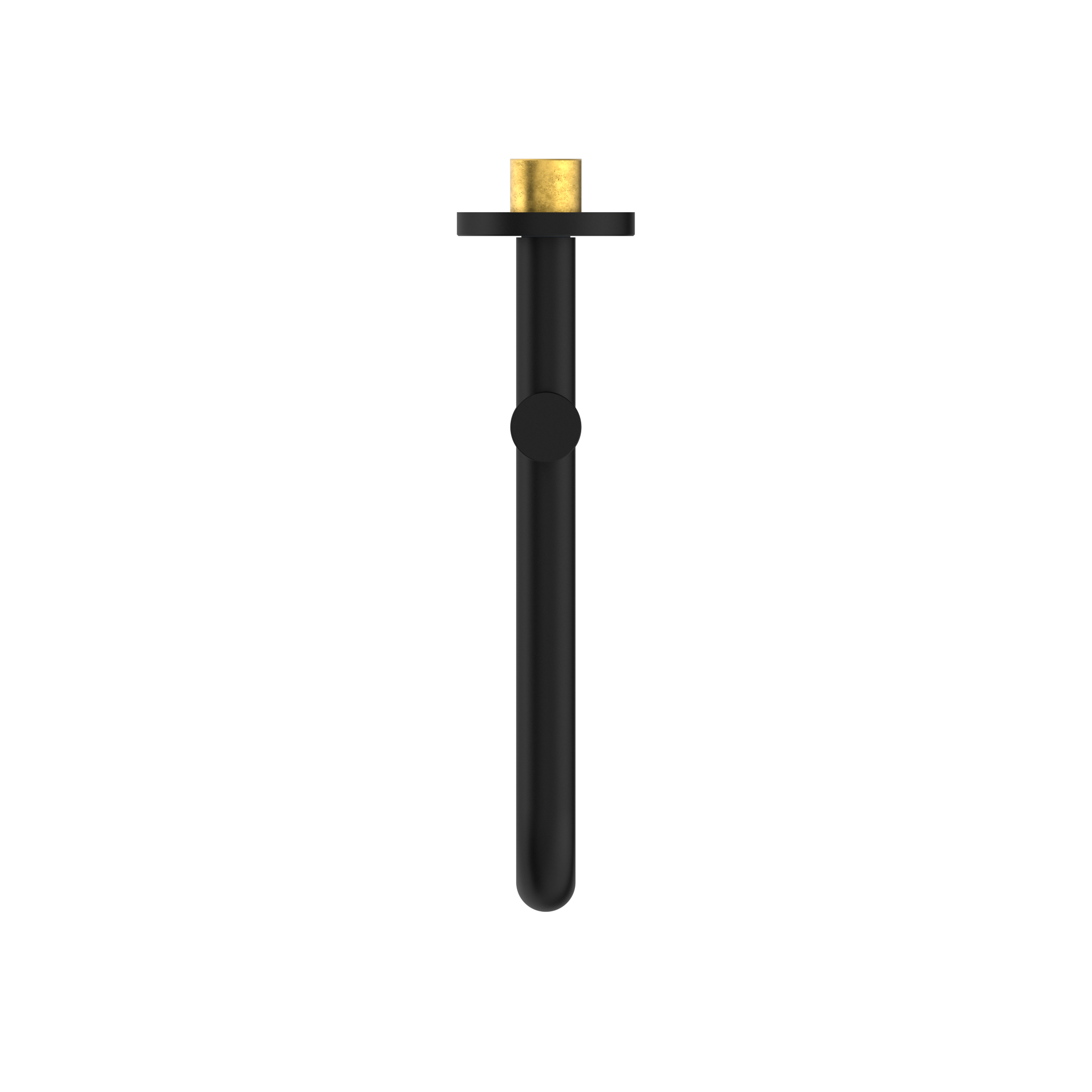 Mecca Wall Mounted Swivel Bath Spout Only 225mm Matte Black